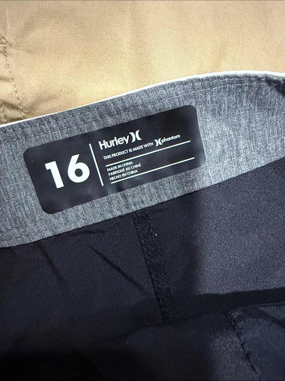 Hurley Black and White Big Kids Board Shorts